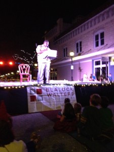 NFL Great Henry Lawrence reads  'Twas the Night Before Christmas at Bradenton's Winter Wonderland celebration 2013