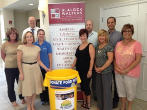 Blalock Walters Pledges 1000 Pounds of Food